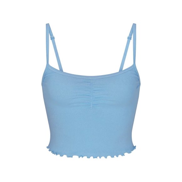 SKIMS Tops - Skims Logo Pointelle Cami - Iris Blue